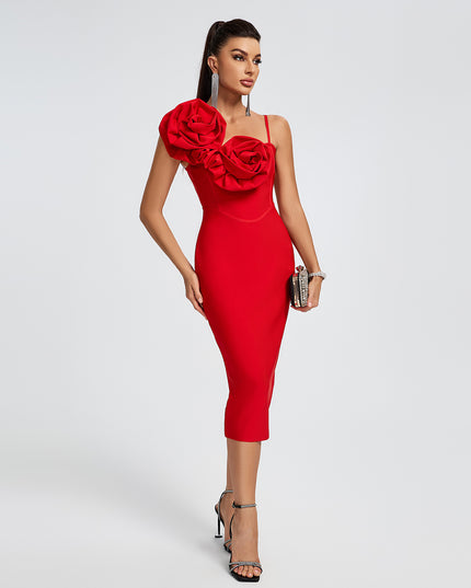 Vestido Midi Bandage com estampa floral