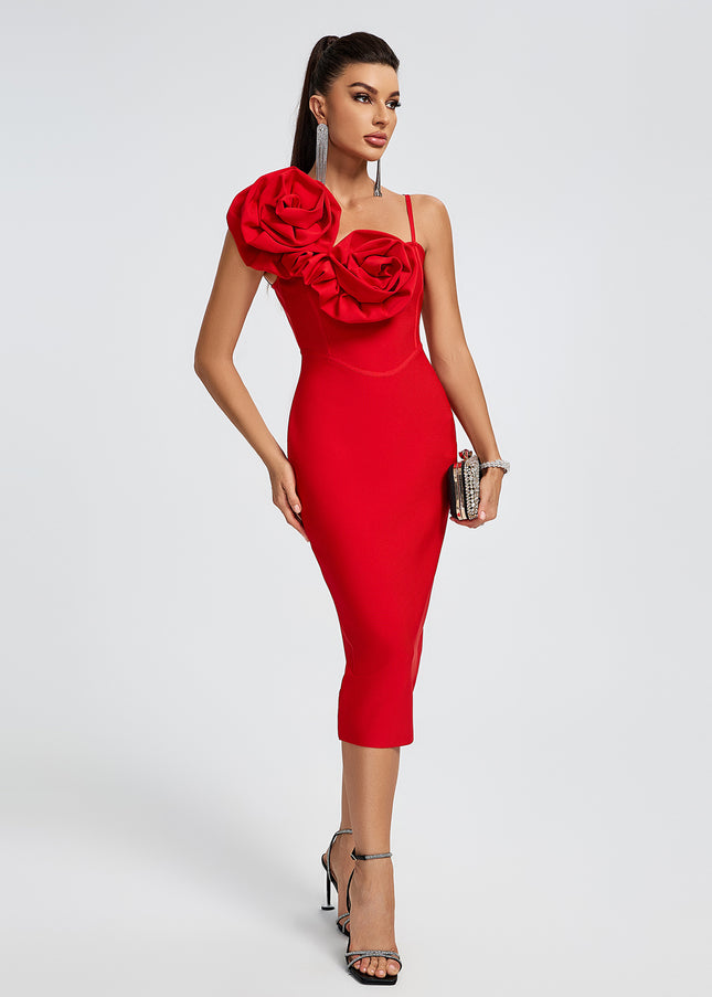 Vestido Midi Bandage com estampa floral